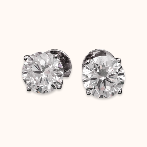 Classic Solitaire Diamond Stud Earrings
